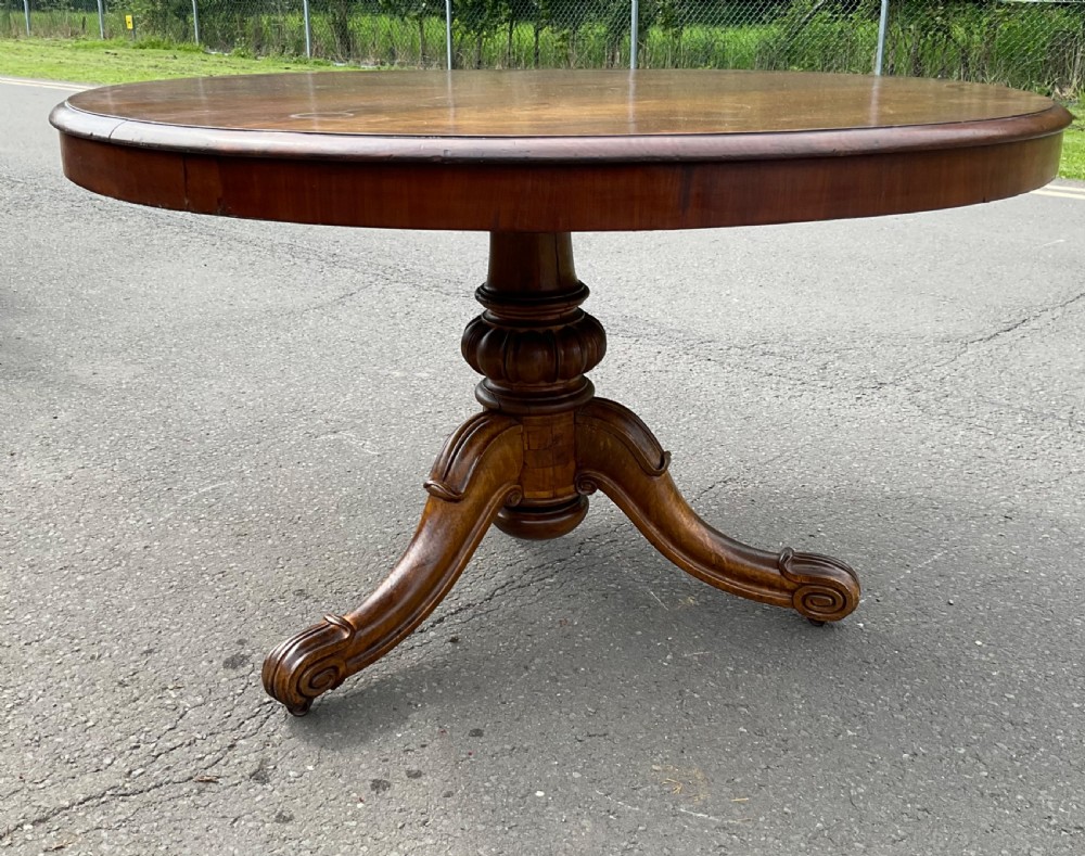 Victorian Mahogany Circular Pedestal Breakfast Table  View II