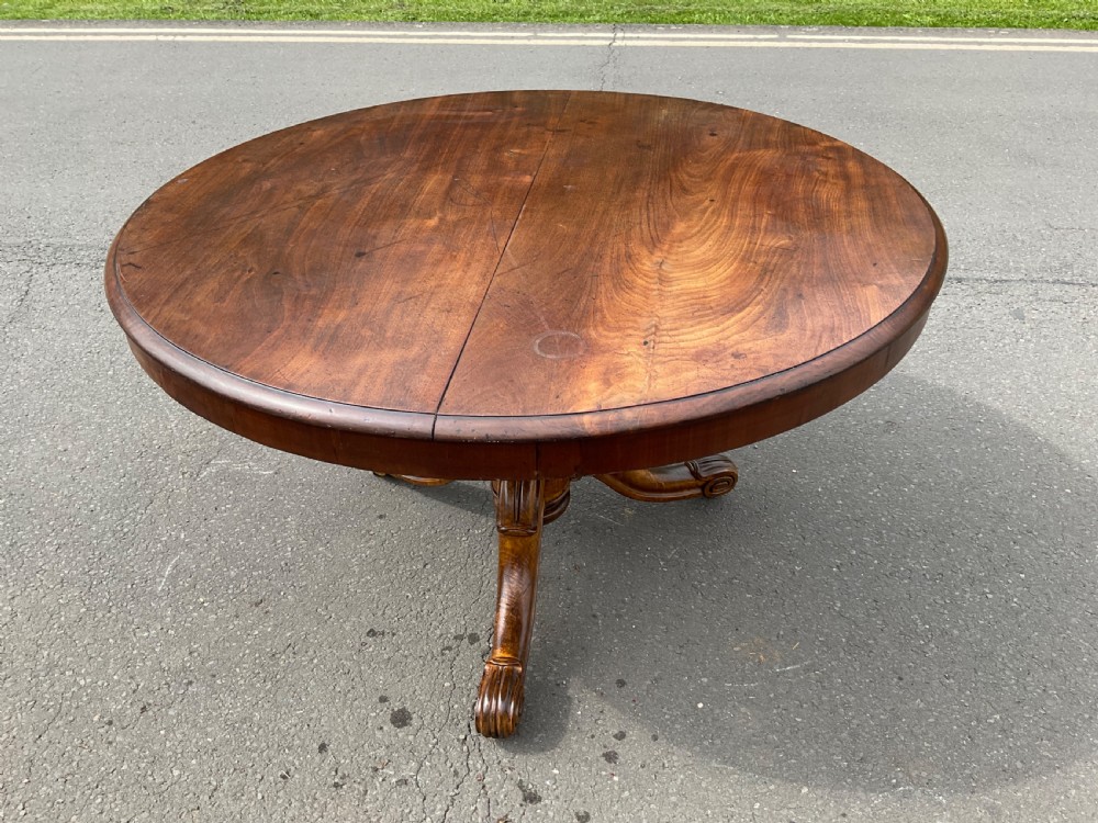 Victorian Mahogany Circular Pedestal Breakfast Table  View III