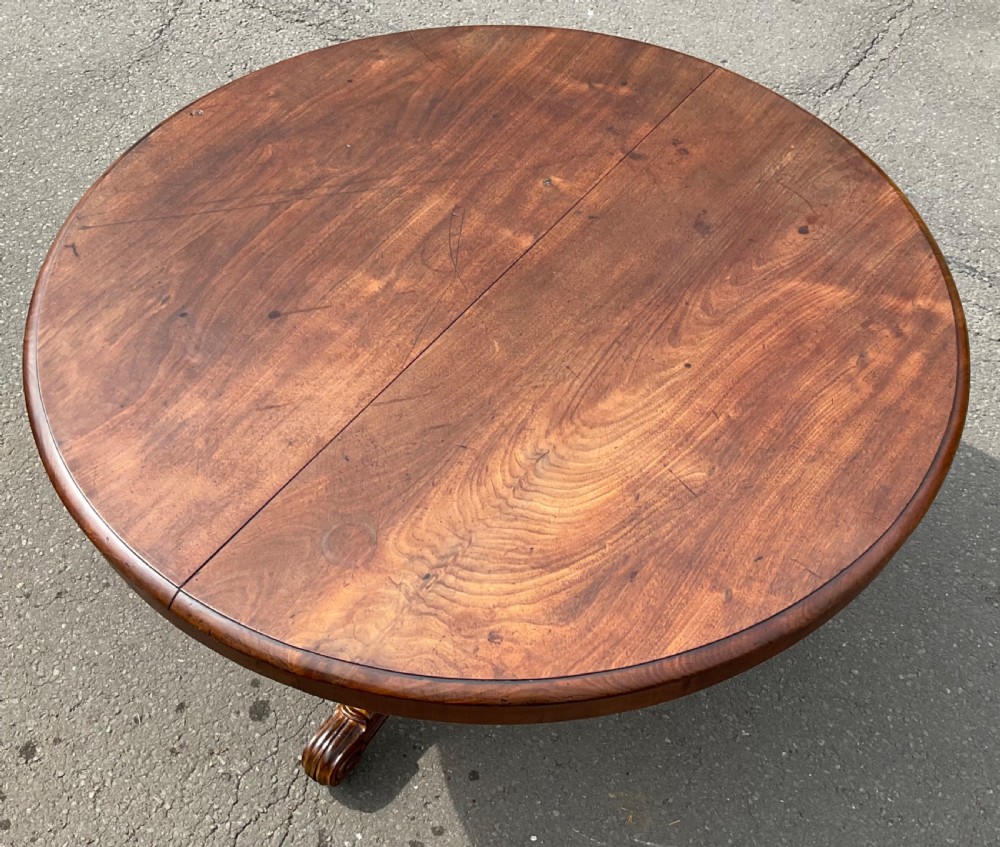 Victorian Mahogany Circular Pedestal Breakfast Table  View V