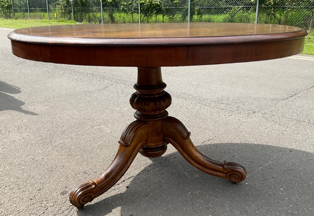 Victorian Mahogany Circular Pedestal Breakfast Table  View IX