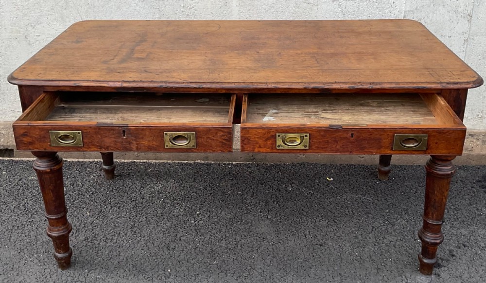 Victorian Large Oak Writing Table  View V