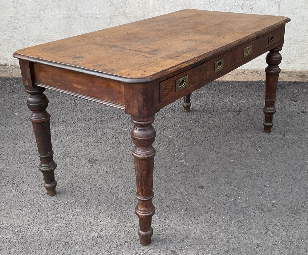 Victorian Large Oak Writing Table  View VIII