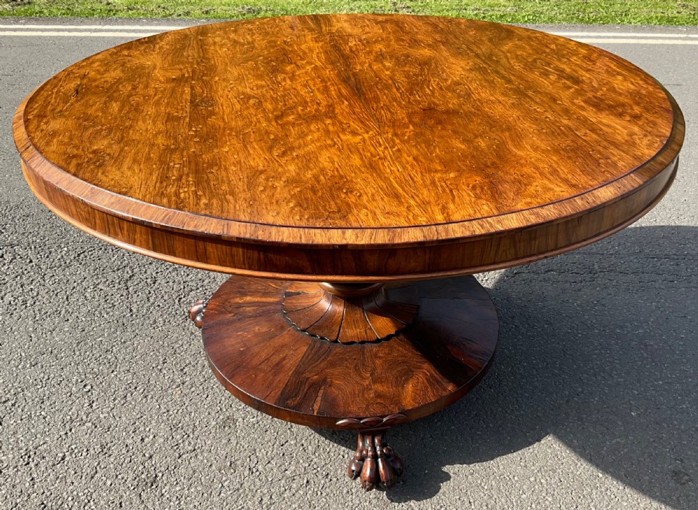 Victorian Rosewood Circular Pedestal Centre Table 