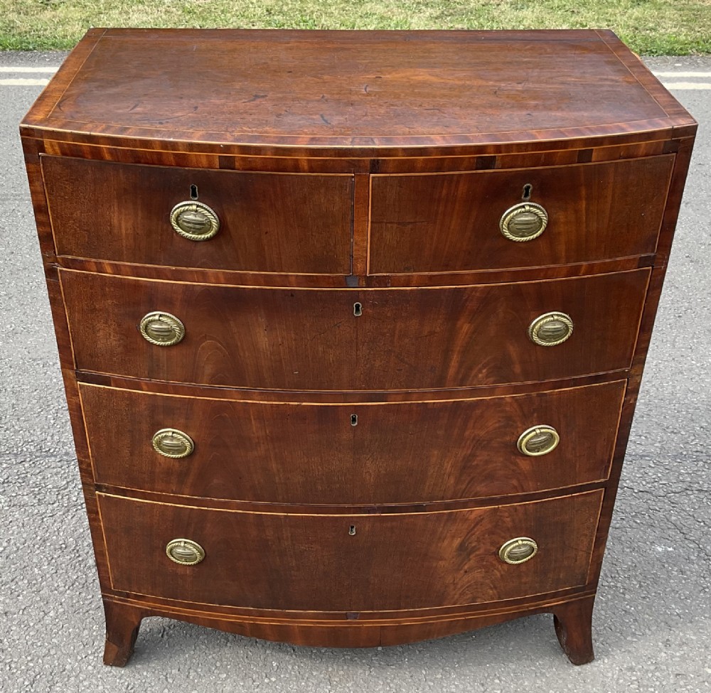 Georgian Mahogany Bowfront Chest of Drawers