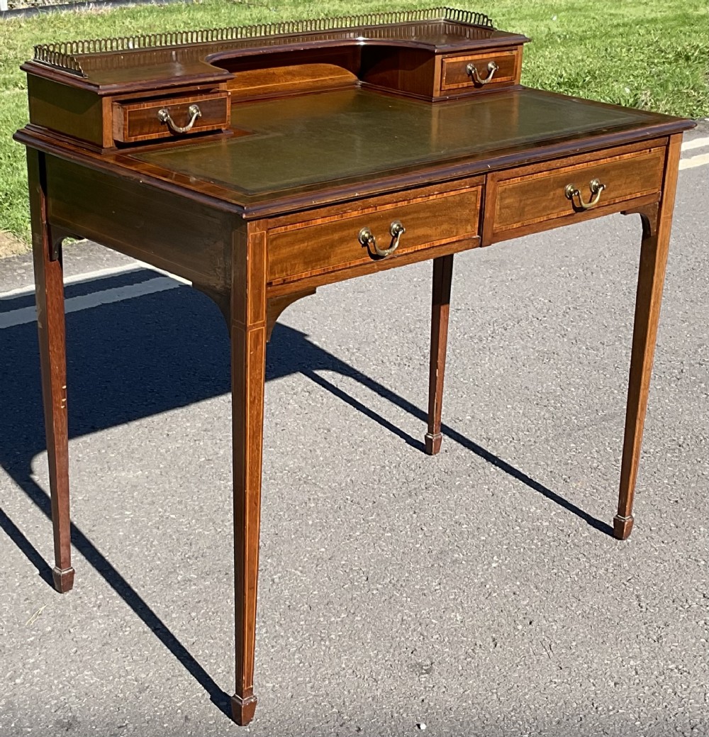 Edwardian Inlaid Mahogany Writing Desk 