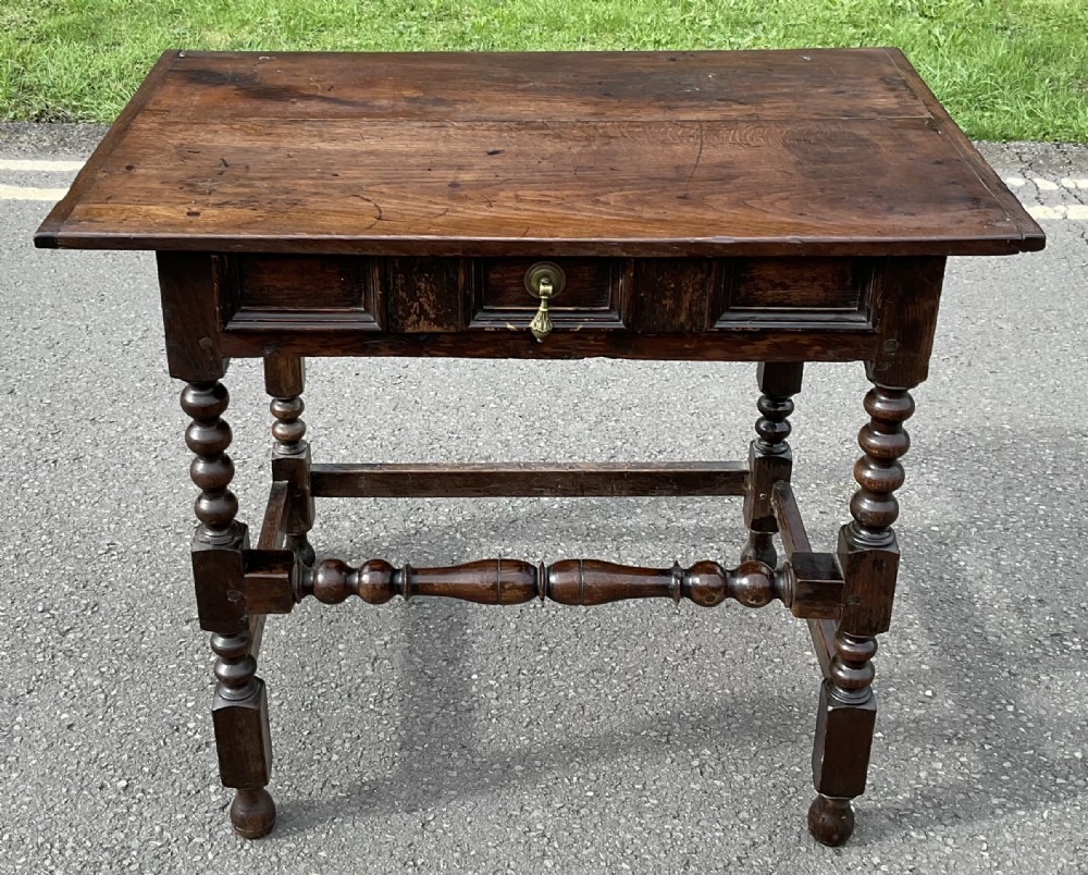 Georgian Large Oak Side Table 