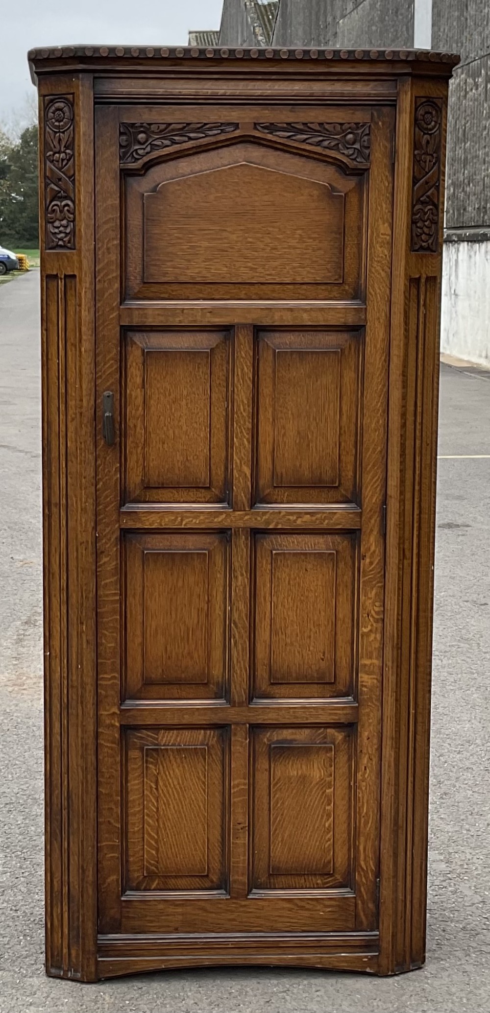 Panelled Oak Hall Wardrobe 