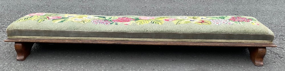 Edwardian Long Upholstered Footstool