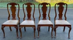 SET OF FOUR MAHOGANY HIGHBACK DINING CHAIRS