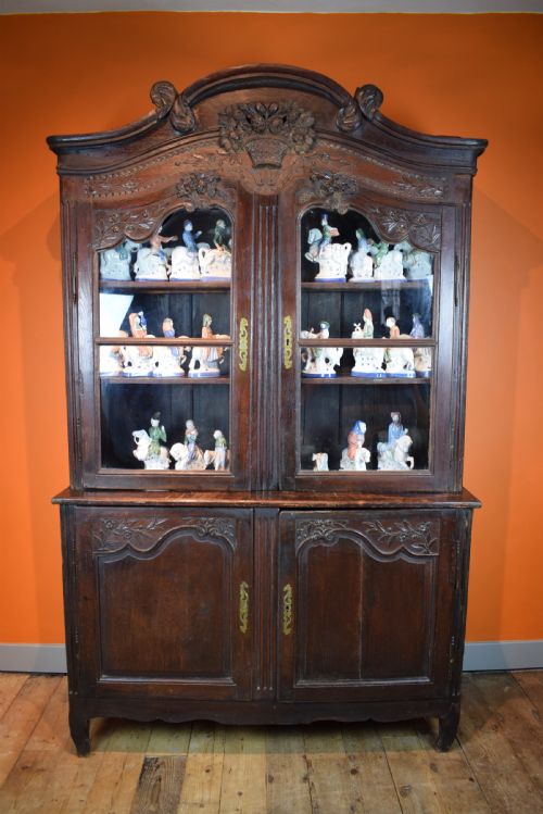 fig 1. French 18th century oak buffet a deux corps