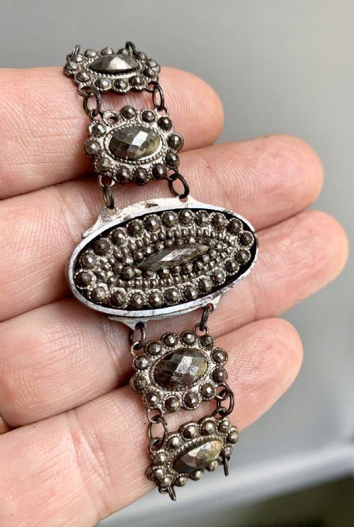 fig 1. Fine quality Georgian cut steel bracelet circa 1780