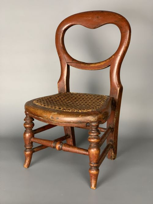 Victorian Doll's Chair with Cane Seat