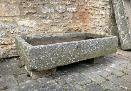 Large 19th Century Well Weathered Stone Garden Trough