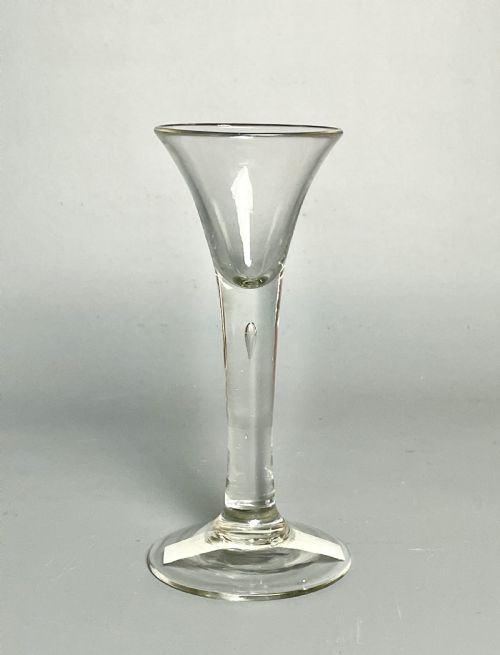 Georgian Mid 18th Century Trumpet Bowl Wine Glass