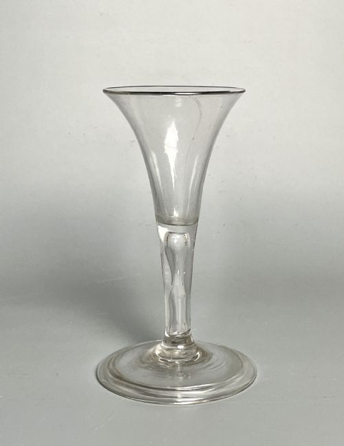 Georgian Wine Glass with Trumpet Shaped Bowl Circa 1780