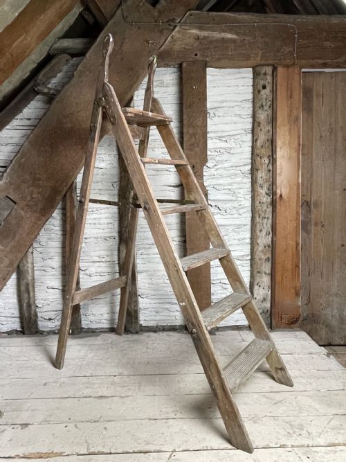 Vintage Folding Wooden Step Ladder