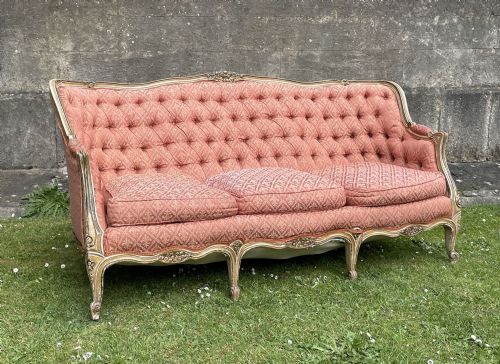 French Louis Xv Revival Sofa in Original Paint