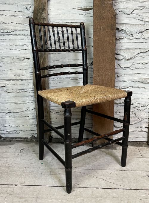 Regency Faux Bamboo Painted Occasional Chair