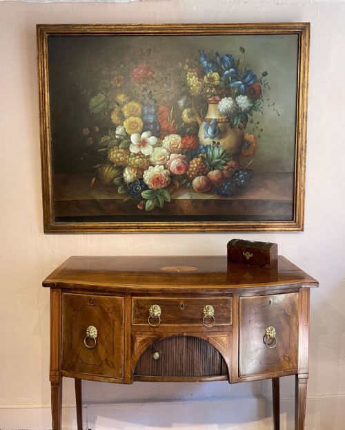 Large Scale Oil on Canvas of Summer Flowers