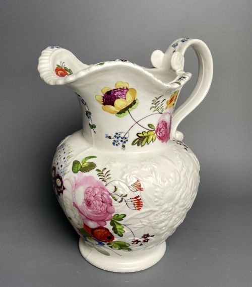 Large Coalport Porcelain Water Jug Circa 1830