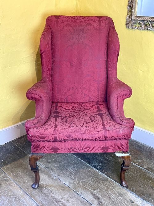 fig 1. 19th Century Wingback Armchair in Georgian Style