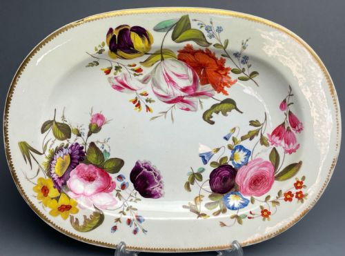 Derby Porcelain Sefving Plate Circa 1820 Attributed to Moses Webster