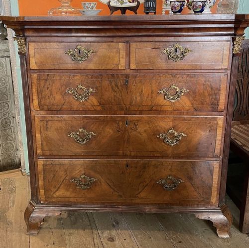 George II & Later Walnut Secretaire Secretaire Chest