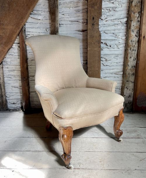 Victorian Scroll Back Armchair