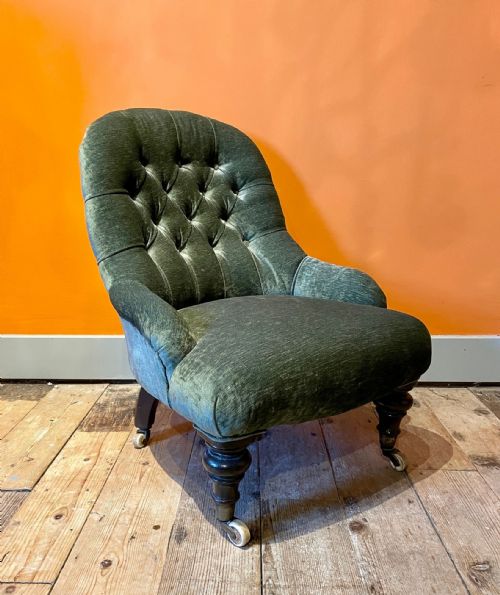 Victorian Child's Button Back Armchair