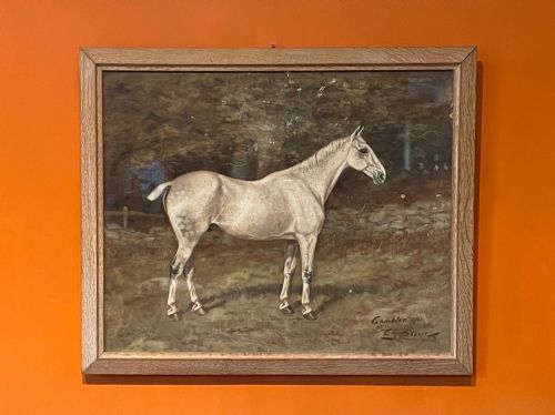 Charles E Gatehouse Equestrian Oil Painting Dated 1903