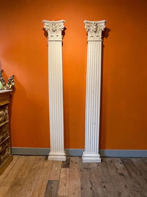Pair of Edwardian Architectural Corinthian Columns