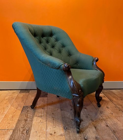 fig 1. Victorian Button Back Library Armchair