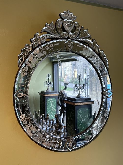 Vintage Venetian Circular Mirror