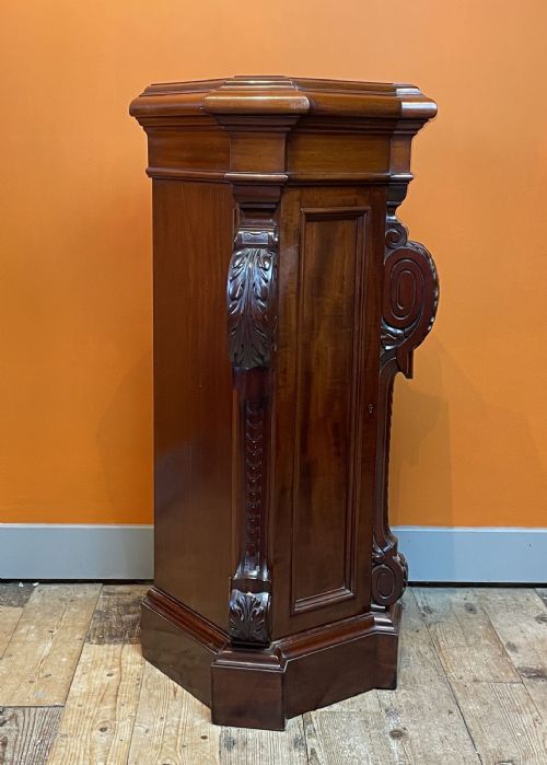 fig 1. Victorian Mahogany Pedestal Cupboard by W Walker, Bunhill Row, London