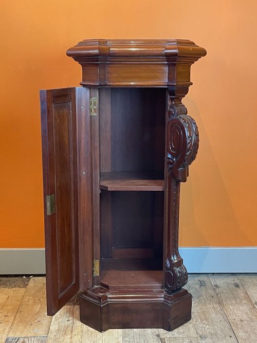 fig 3. Victorian Mahogany Pedestal Cupboard by W Walker, Bunhill Row, London