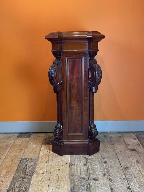 fig 5. Victorian Mahogany Pedestal Cupboard by W Walker, Bunhill Row, London