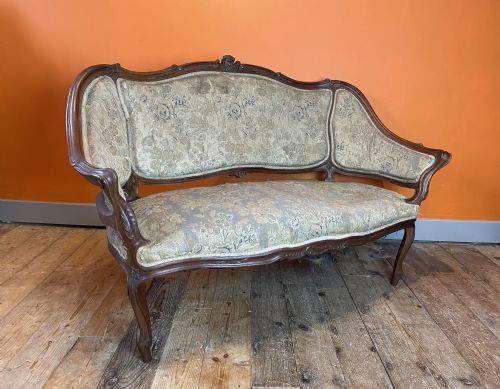 French Louis Xv Style Walnut Canape Sofa for Recovering