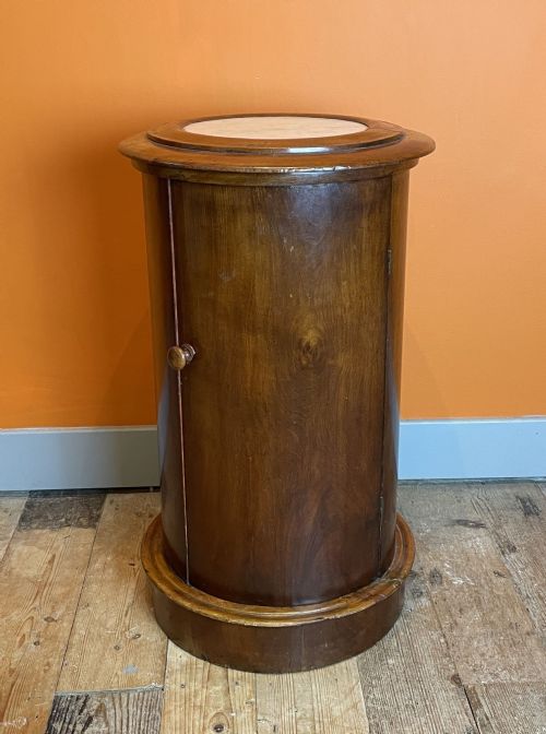 Victorian Mahogany Cylindrical Bedside Cupboard
