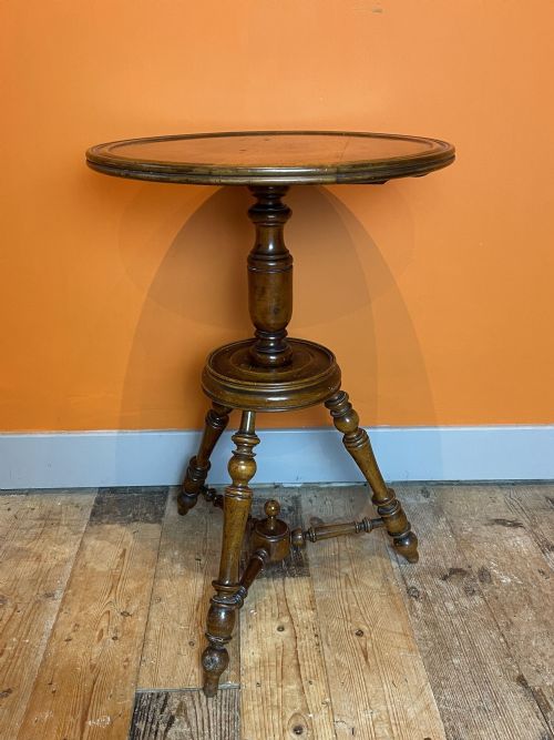 Antique French Fruitwood Tripod Occasional Table
