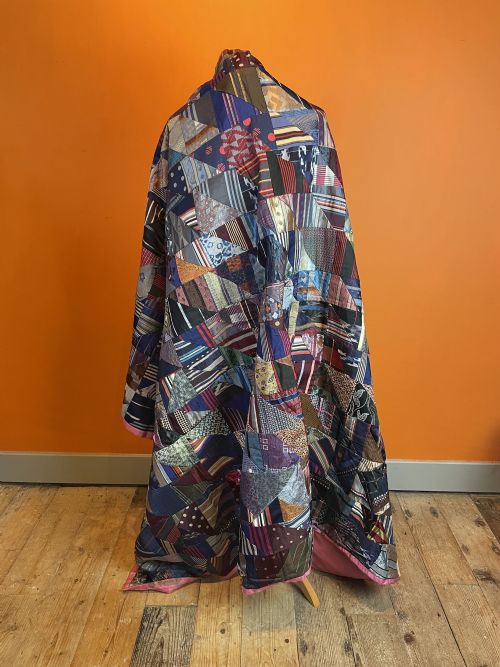 A Vintage American Crazy Patchwork Quilt