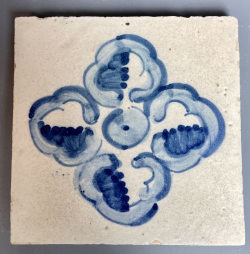 18th Century Delft Blue & White Tile