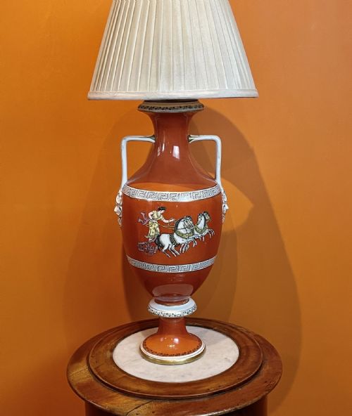 Victorian Staffordshire Porcleain Vase Lamp