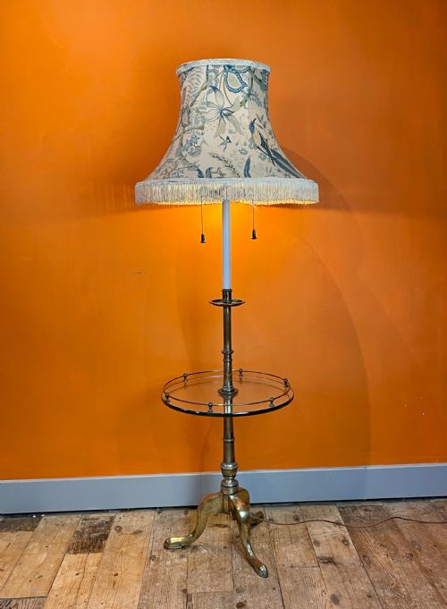 Brass & Plate Glass Lamp Table by Stiffel U.s.a.