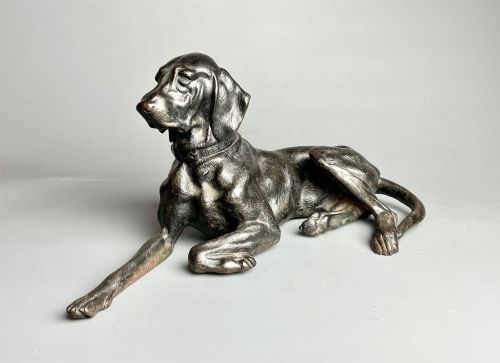 Russian Kasli Foundry Cast Iron Model of a Recumbent Hound