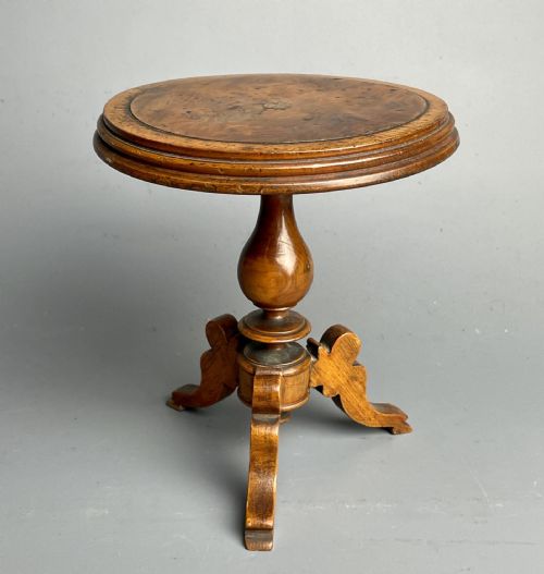 Victorian Miniature Walnut Doll's Table Apprentice Piece