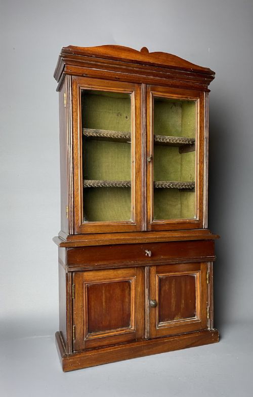 Victorian Miniature Doll's Mahogany Cabinet Apprentice Piece