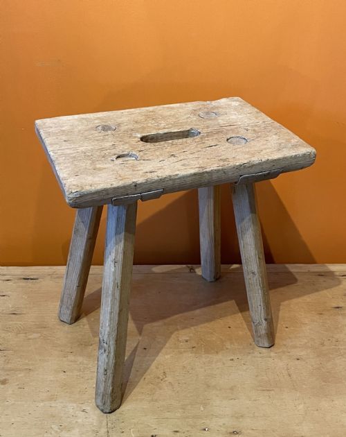Primitive Rustic Pine West Country Stool