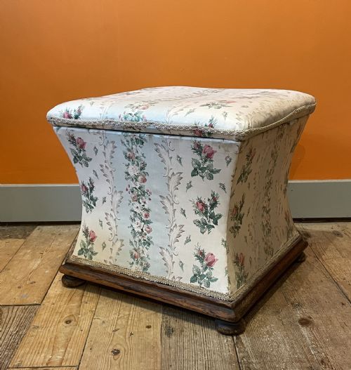 Victorian Box Stool / Ottoman of Waisted Form