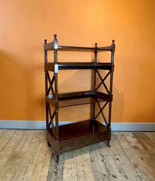 Regency Mahogany Four Tier Whatnot