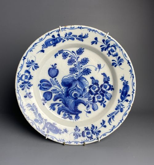 19th Century Delft Blue & White Charger
